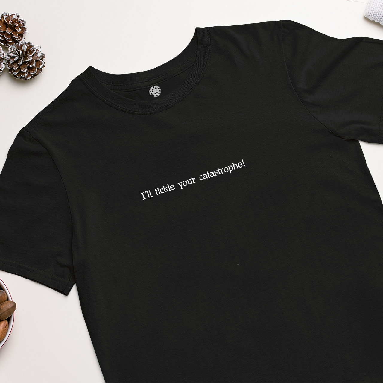 Henry IV, Act II Scene I Shakespearean insult on black t-shirt.