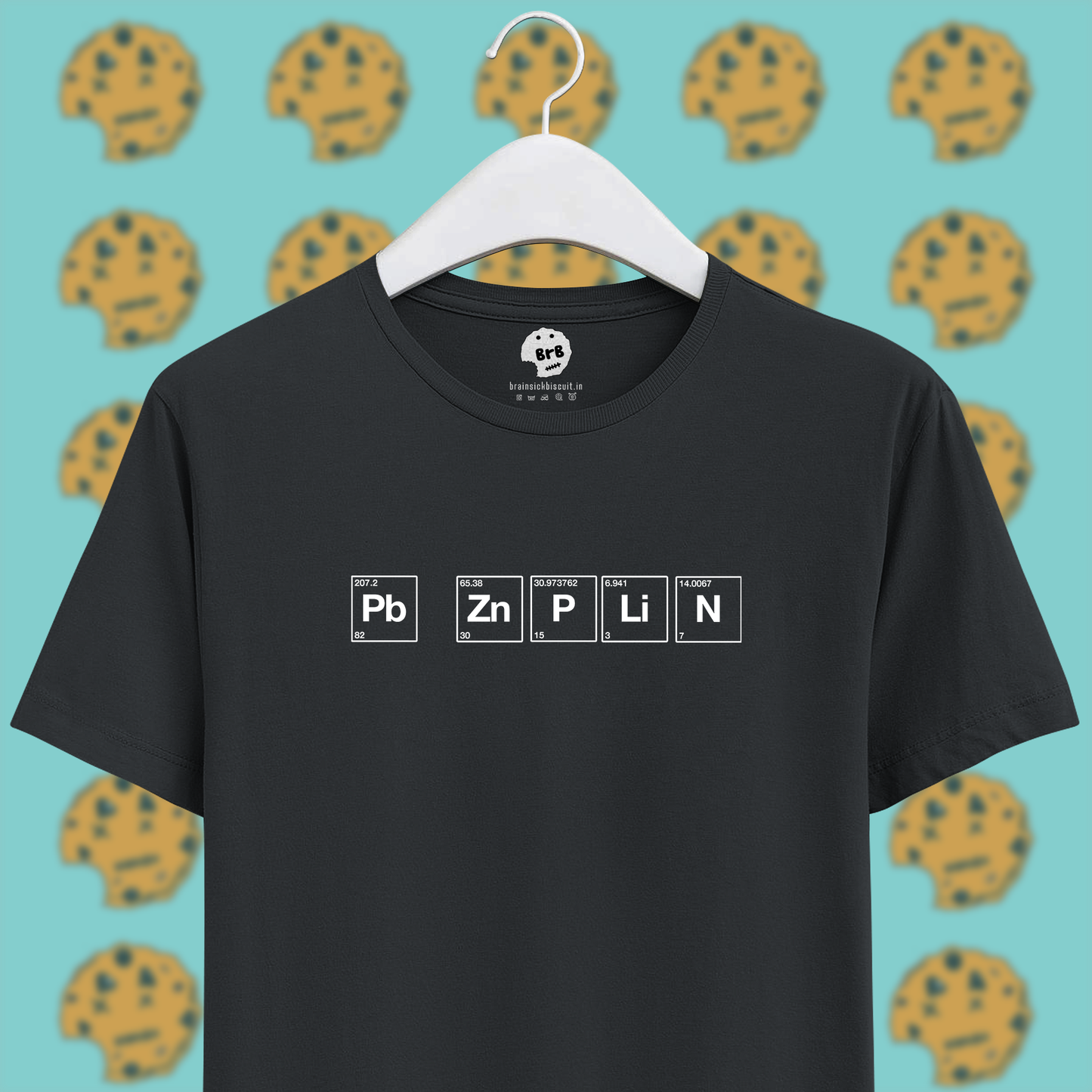 steel grey periodic table elements lead pun led zeppelin unisex t-shirt.